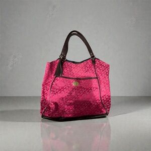 Tommy Hilfiger Pink and Brown Tote Bag